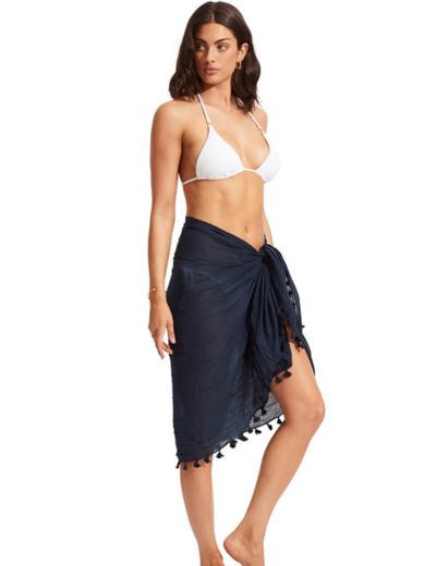 Pure Cotton Tassel Beach Cover Up Sarong